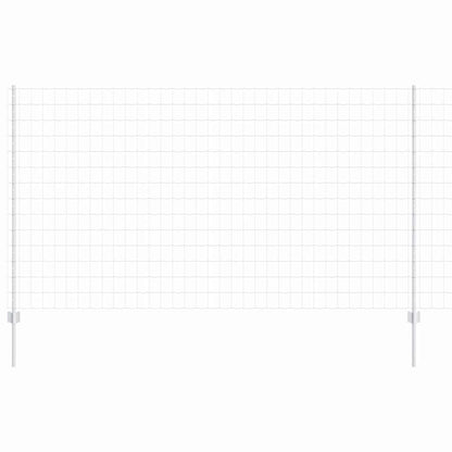 Zaun mit Pfosten Silber 1.4 x 10 m Stahl