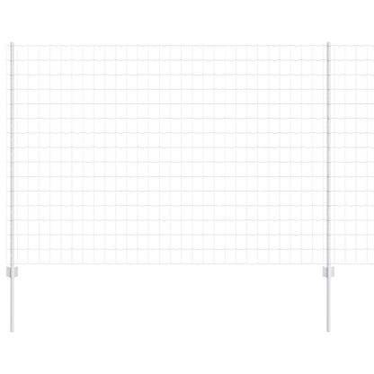 Zaun und Pfosten Silber 1,5 x 10 m Stahl