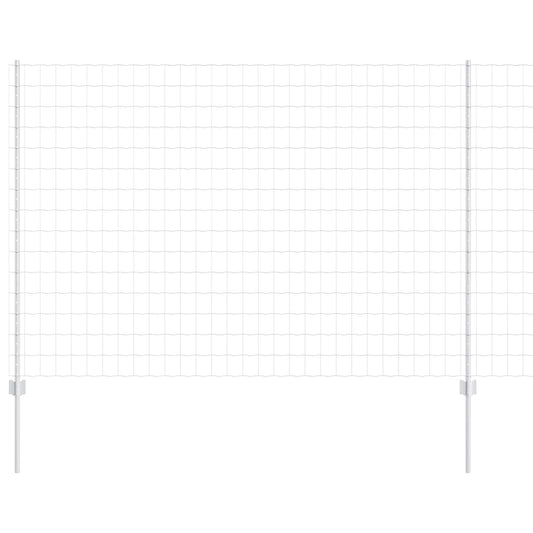 Zaun und Pfosten Silber 1,5 x 10 m Stahl