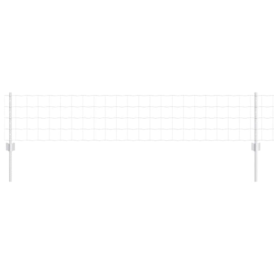Zaun mit Pfosten Silber 0,4 x 10 m Stahl