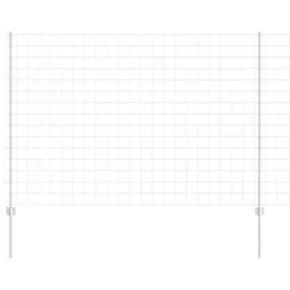 Zaun und Pfosten Silber 1,5 x 10 m Stahl