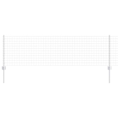 Zaun mit Pfosten Silber 0,6 x 25 m Stahl