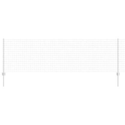 Zaun mit Pfosten Silber 0.8 x 25 m Stahl