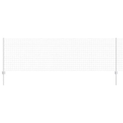 Zaun und Pfosten Silber 0,8 x 25 m Stahl