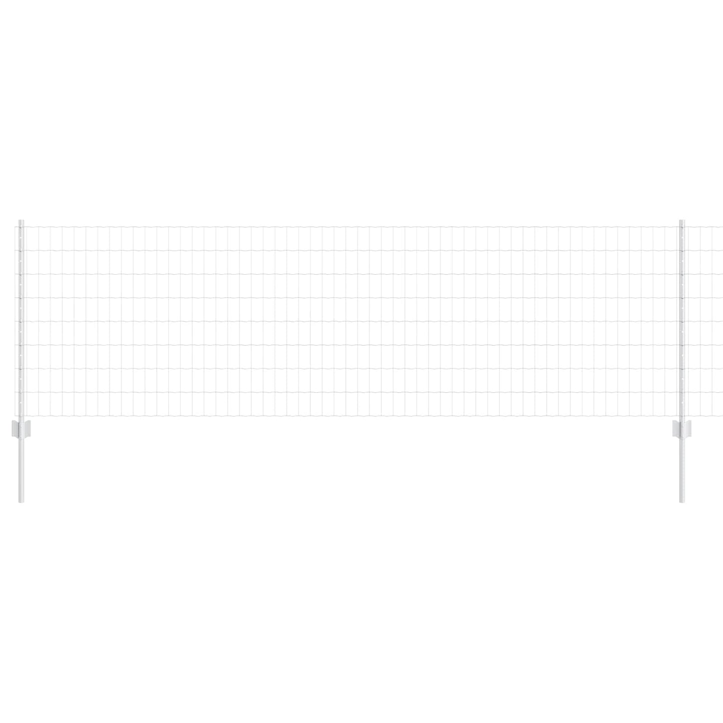 Zaun und Pfosten Silber 0,8 x 25 m Stahl