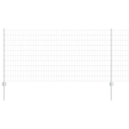 Zaun und Pfosten Silber 1 x 25 m Stahl