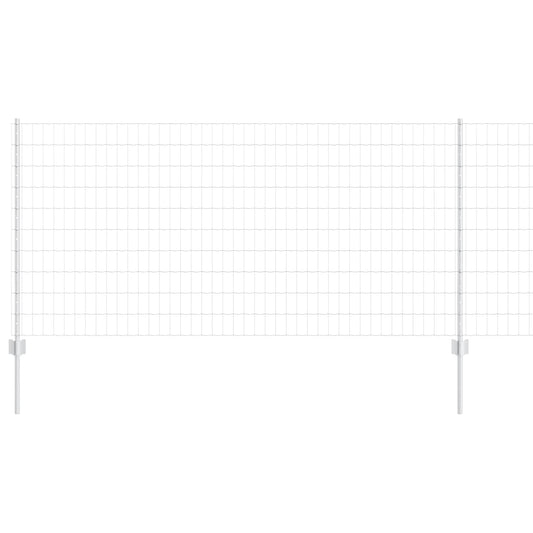 Zaun und Pfosten Silber 1 x 25 m Stahl