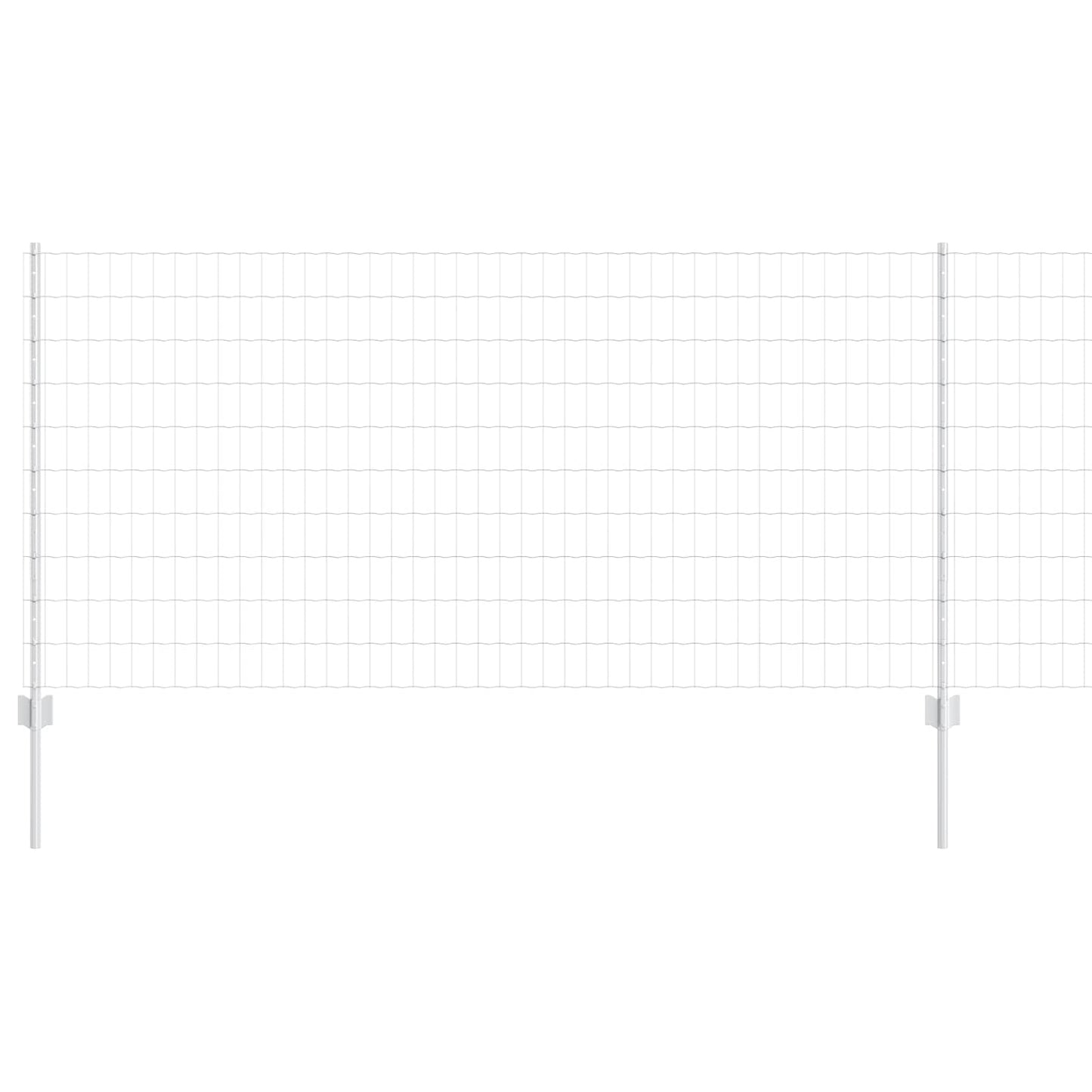 Zaun und Pfosten Silber 1 x 25 m Stahl