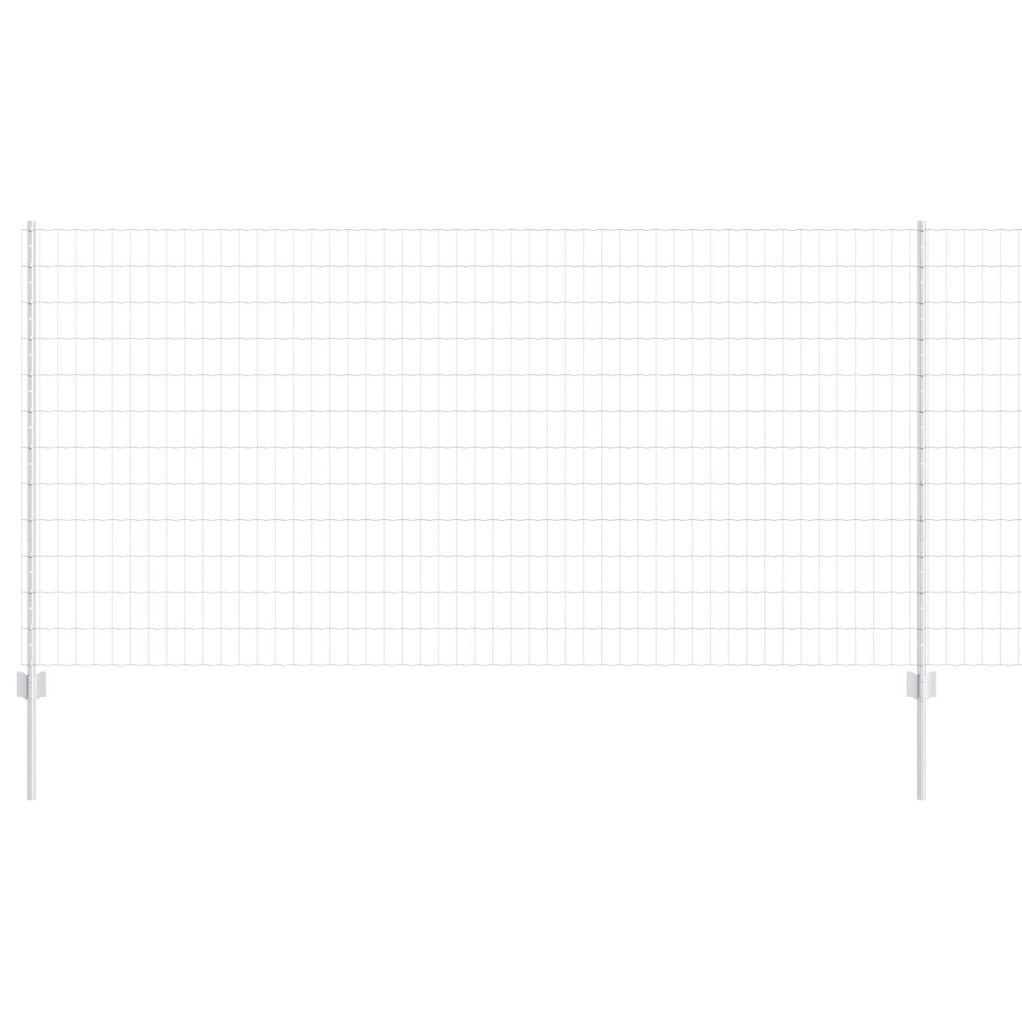Zaun und Pfosten Silber 1,2 x 25 m Stahl