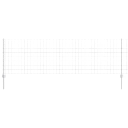 Zaun mit Pfosten Silber 0.8 x 25 m Stahl