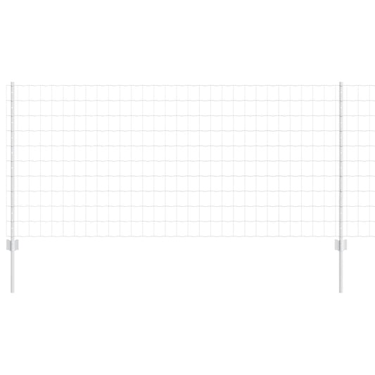 Zaun und Pfosten Silber 1 x 25 m Stahl