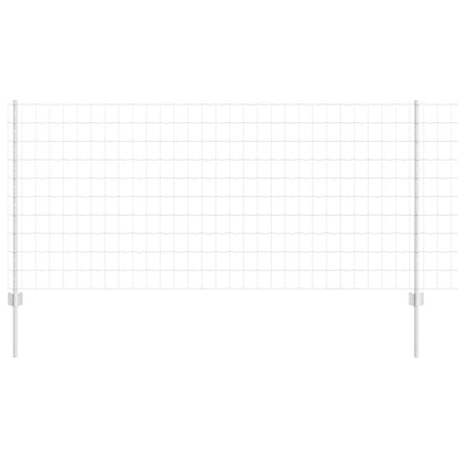 Zaun und Pfosten Silber 1 x 25 m Stahl