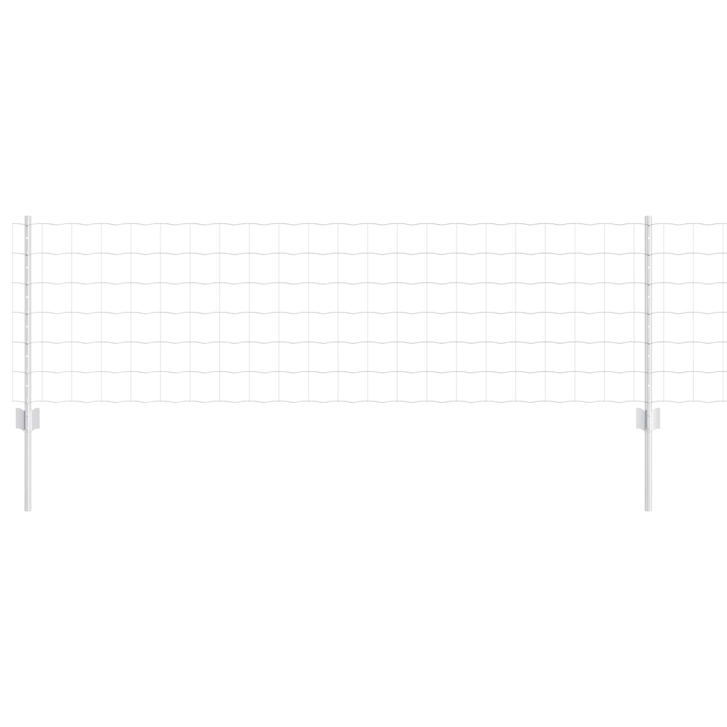 Zaun und Pfosten Silber 0,6 x 25 m Stahl