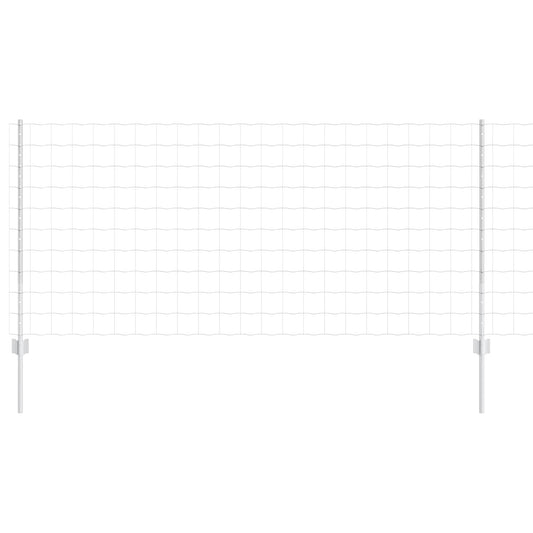 Zaun und Pfosten Silber 1 x 25 m Stahl