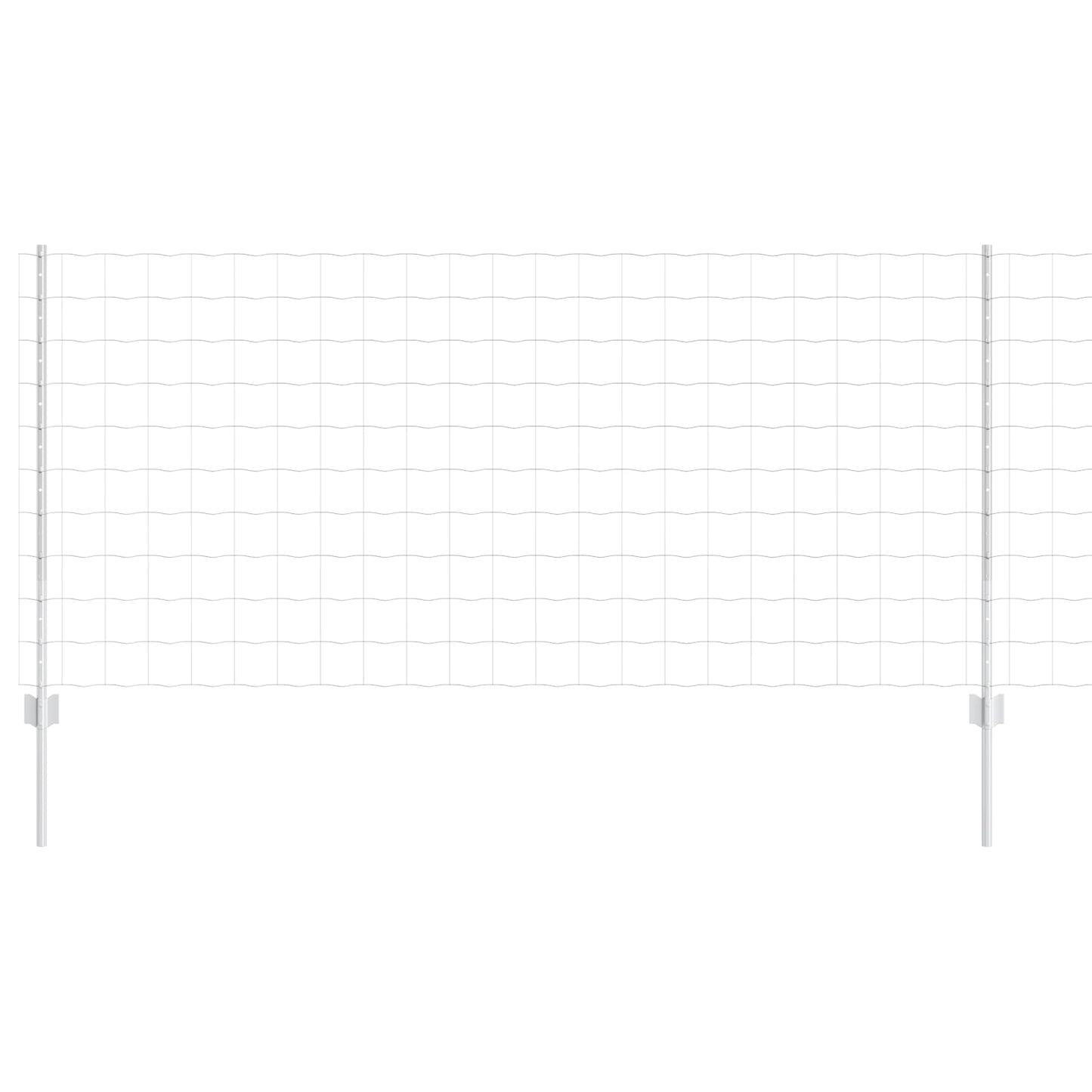Zaun und Pfosten Silber 1 x 25 m Stahl