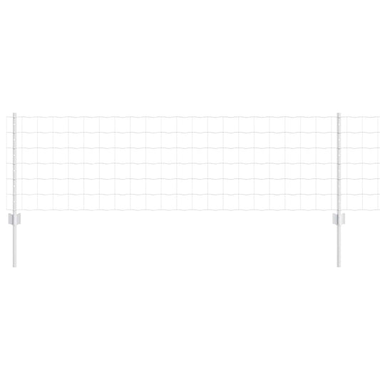 Zaun und Pfosten Silber 0,6 x 50 m Stahl