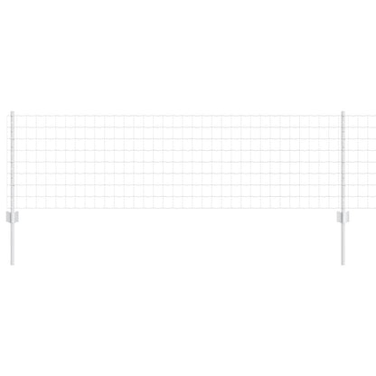 Zaun und Pfosten Silber 0,6 x 10 m Stahl