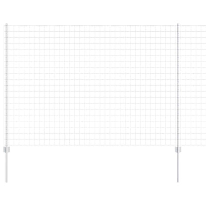 Zaun und Pfosten Silber 1,5 x 10 m Stahl