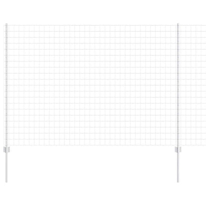 Zaun mit Pfosten Silber 1.6 x 10 m Stahl