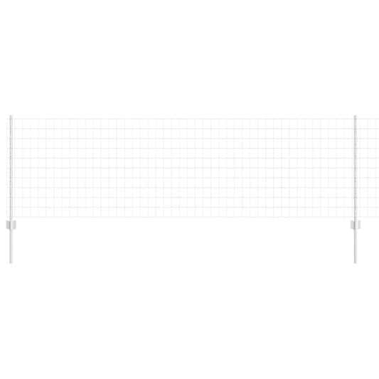 Zaun mit Pfosten Silber 0.8 x 25 m Stahl