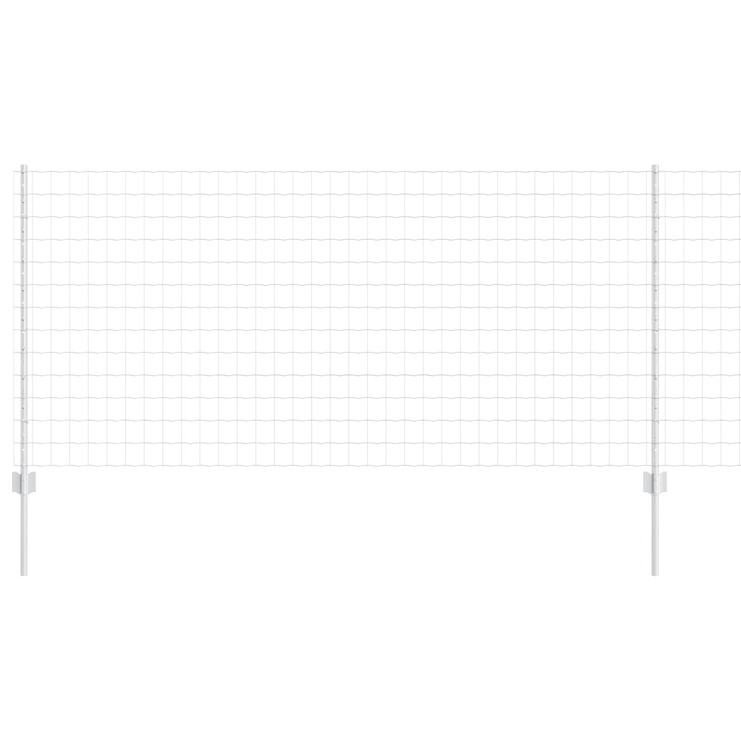 Zaun und Pfosten Silber 1 x 25 m Stahl