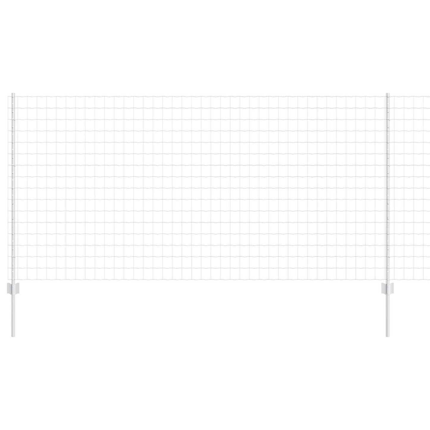 Zaun und Pfosten Silber 1,2 x 25 m Stahl