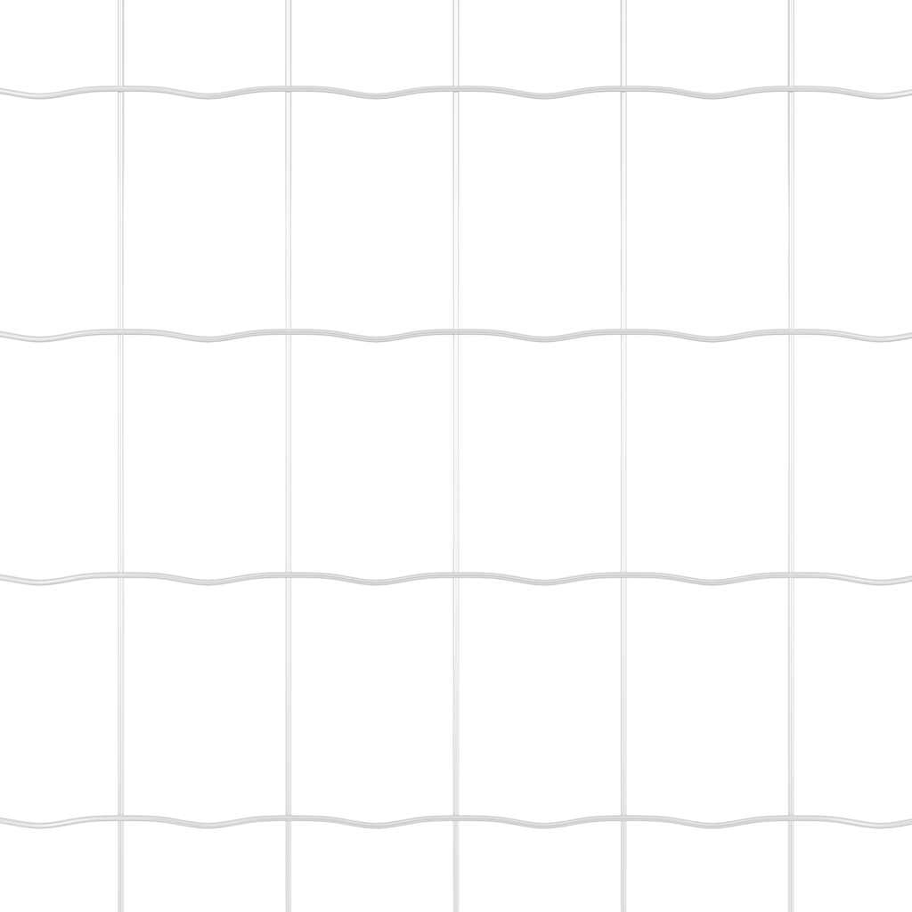 Zaun mit Pfosten Silber 0.6 x 50 m Stahl