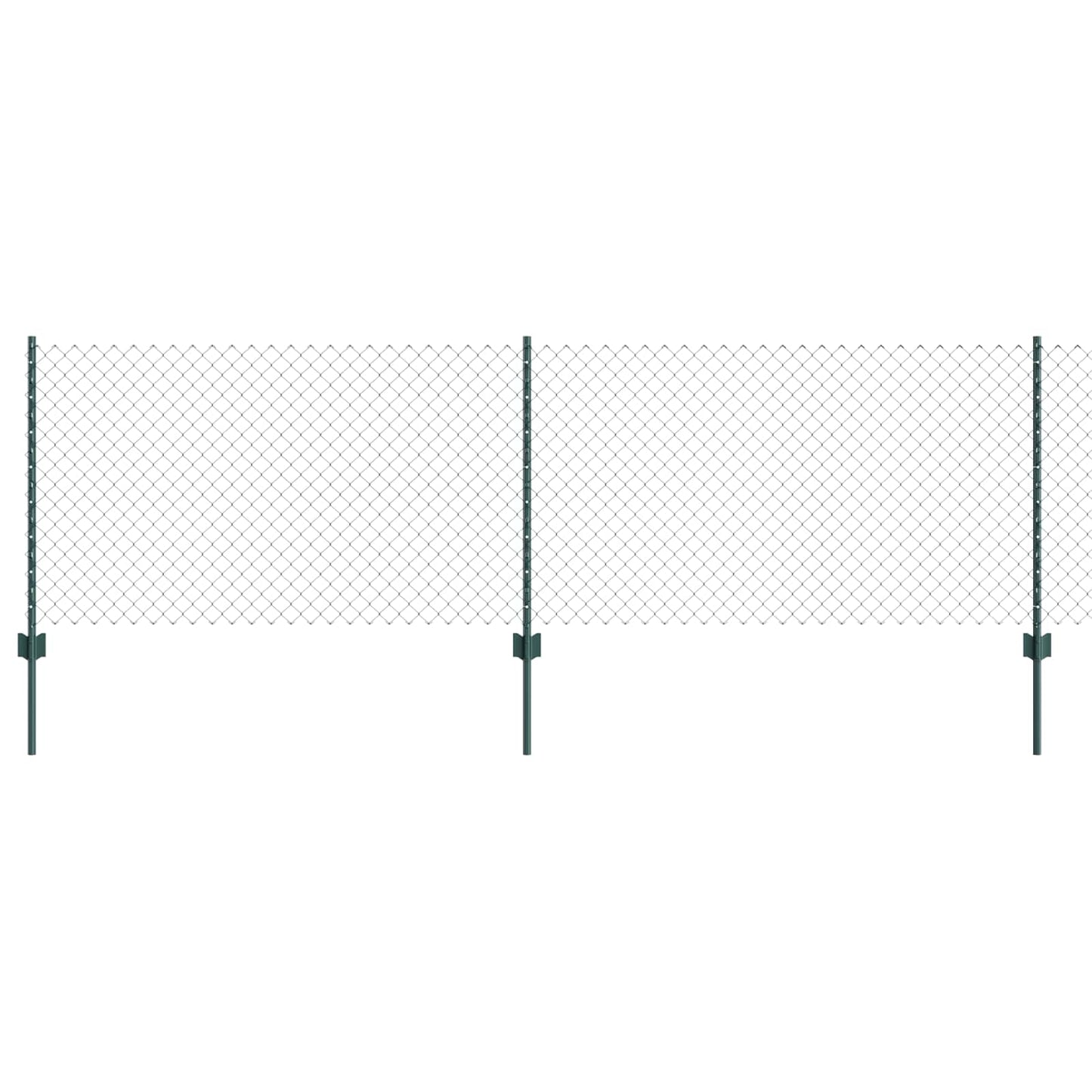 Zaun und Pfosten Grün 0,8 x 10 m Stahl