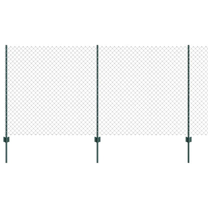 Zaun mit Pfosten Grün 1.2 x 10 m Stahl