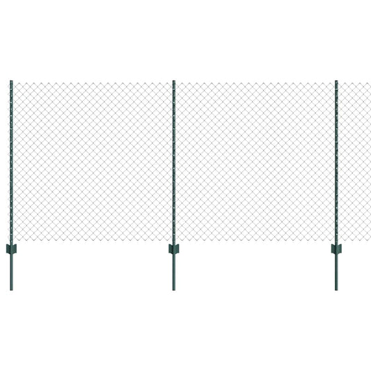 Zaun mit Pfosten Grün 1.2 x 10 m Stahl