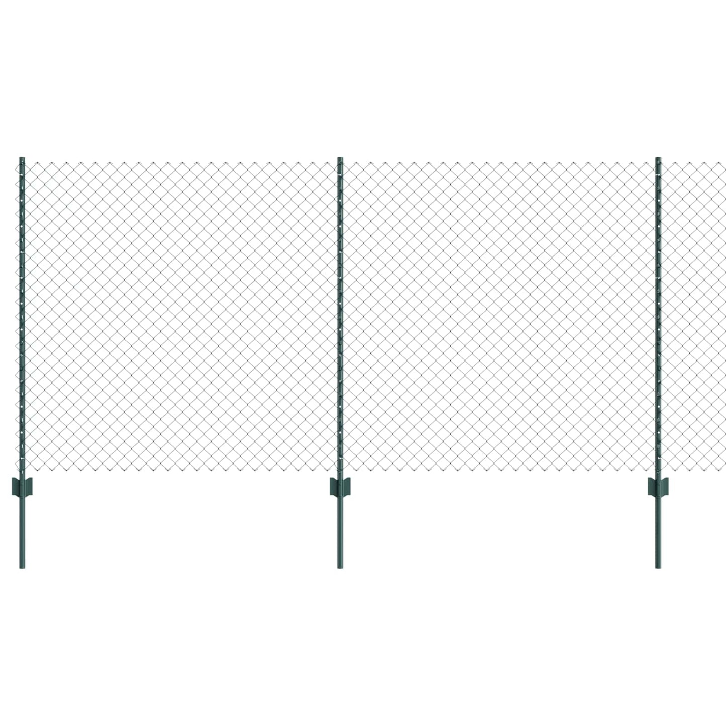 Zaun und Pfosten Grün 1,2 x 10 m Stahl