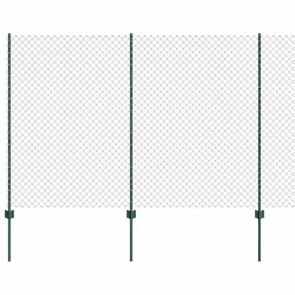 Zaun mit Pfosten Grün 1.6 x 10 m Stahl