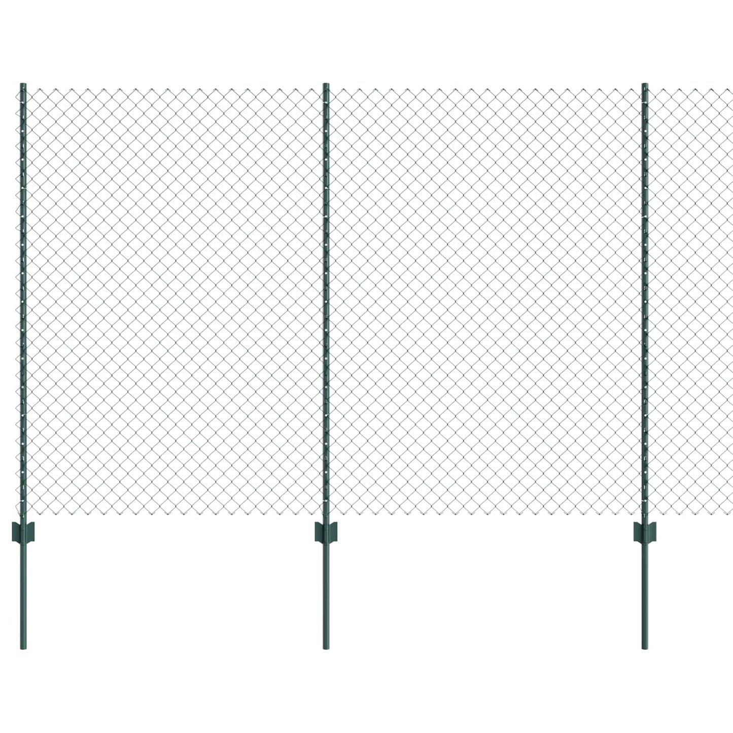 Zaun und Pfosten Grün 1,6 x 10 m Stahl