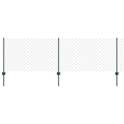 Zaun und Pfosten Grün 0,8 x 10 m Stahl