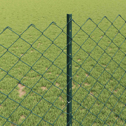 Zaun und Pfosten Grün 1 x 10 m Stahl