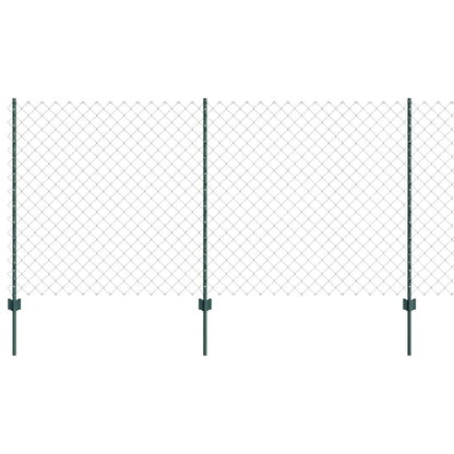 Zaun mit Pfosten Grün 1.2 x 10 m Stahl