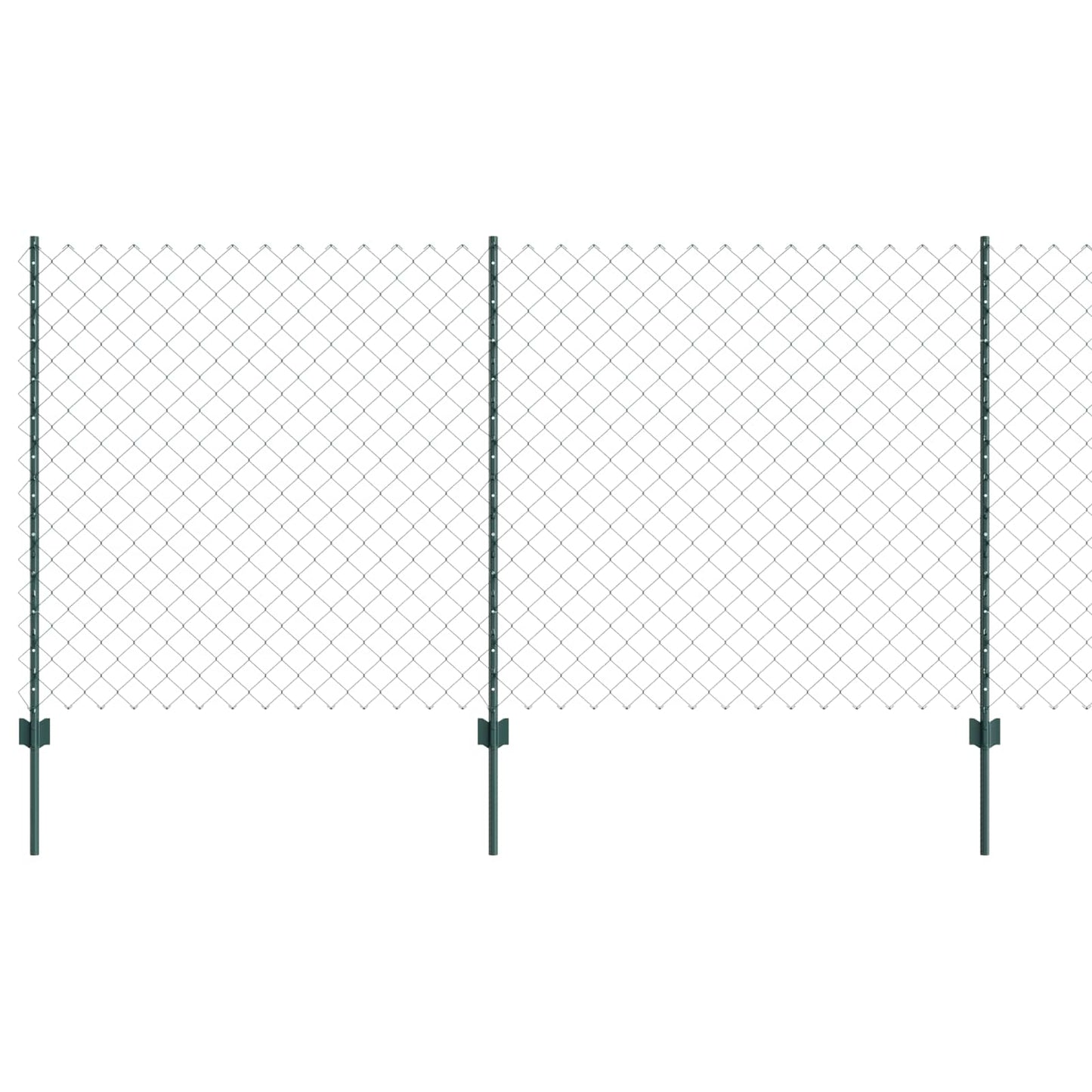 Zaun und Pfosten Grün 1,2 x 10 m Stahl