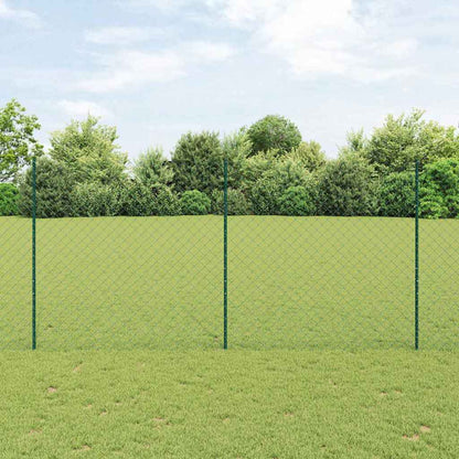 Zaun mit Pfosten Grün 1.5 x 10 m Stahl
