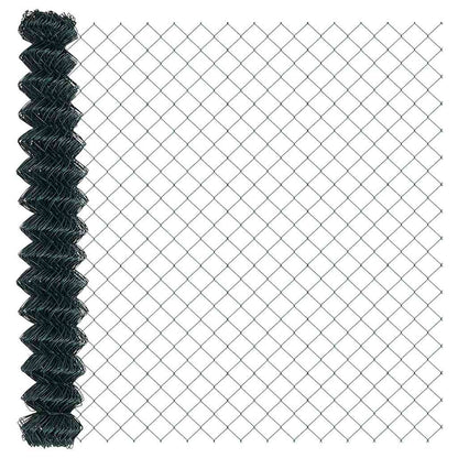 Zaun mit Pfosten Grün 1.5 x 10 m Stahl