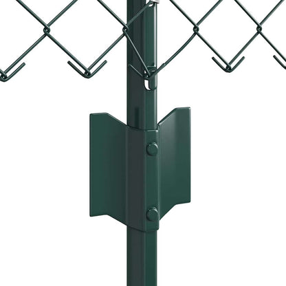 Zaun mit Pfosten Grün 0,4 x 25 m Stahl