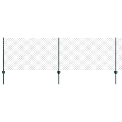 Zaun mit Pfosten Grün 0.8 x 25 m Stahl