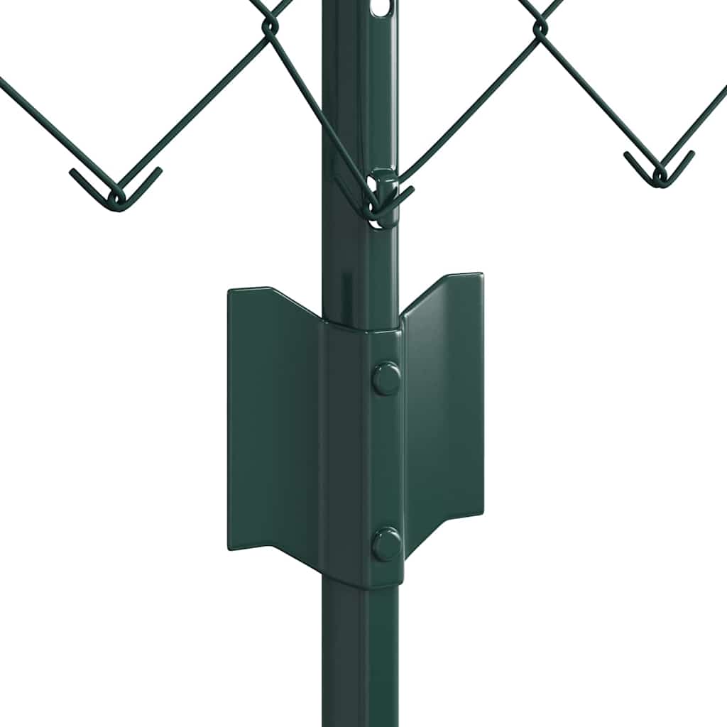 Zaun mit Pfosten Grün 0,4 x 25 m Stahl
