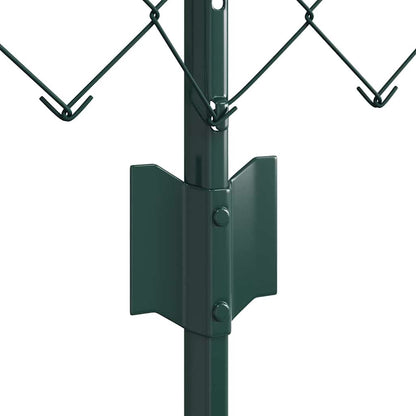 Zaun mit Pfosten Grün 0,4 x 25 m Stahl