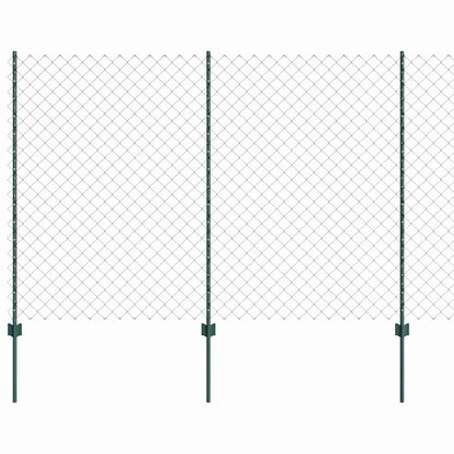 Zaun mit Pfosten Grün 1.6 x 25 m Stahl