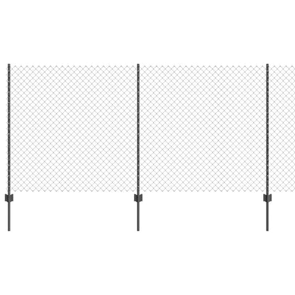 Zaun und Pfosten Grau 1,2 x 10 m Stahl