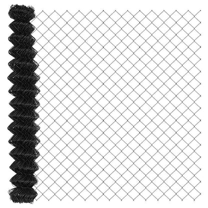 Zaun mit Pfosten Grau 1.6 x 10 m Stahl