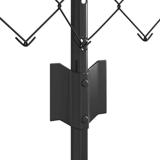 Zaun und Pfosten Grau 0,6 x 10 m Stahl