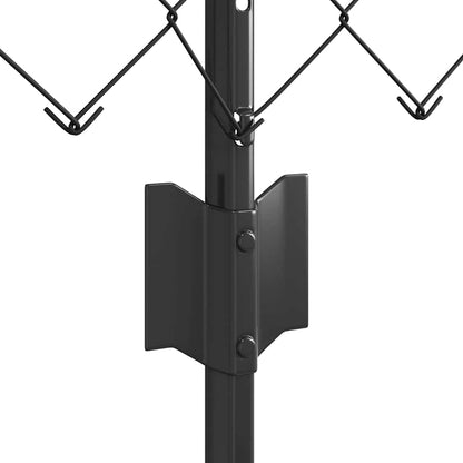 Zaun mit Pfosten Grau 0.8 x 10 m Stahl