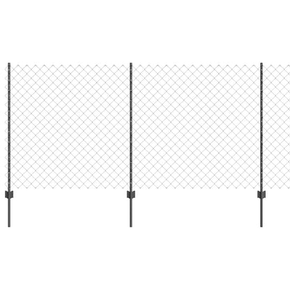 Zaun und Pfosten Grau 1,2 x 25 m Stahl