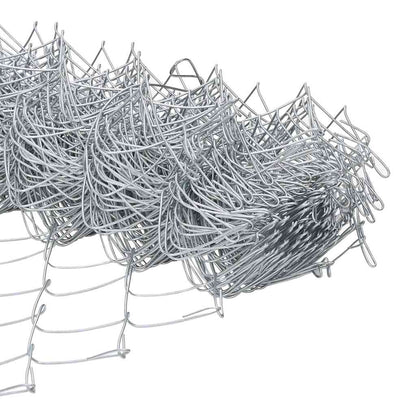 Zaun mit Pfosten Silber 1.6 x 10 m Stahl